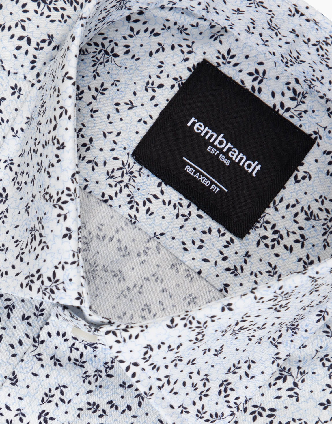 Sinatra White & Blue Floral Print Shirt
