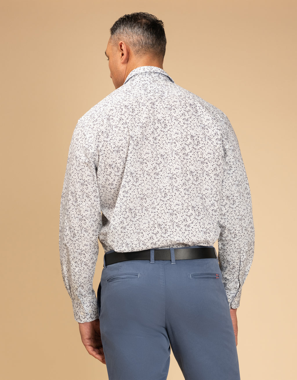 Sinatra White & Blue Floral Print Shirt