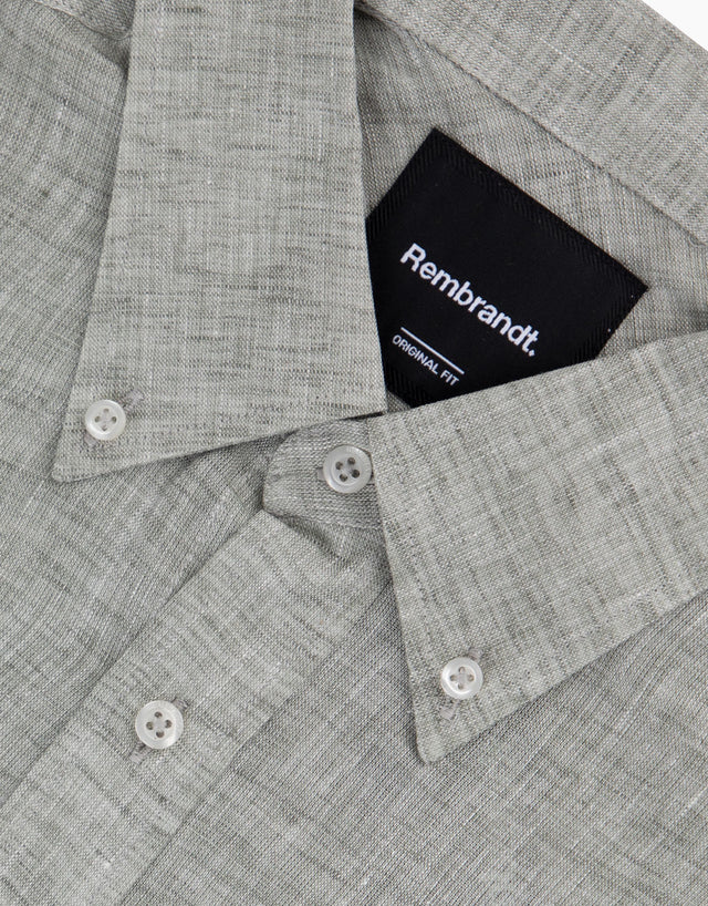 Ohope Pale Green Irish Linen Shirt