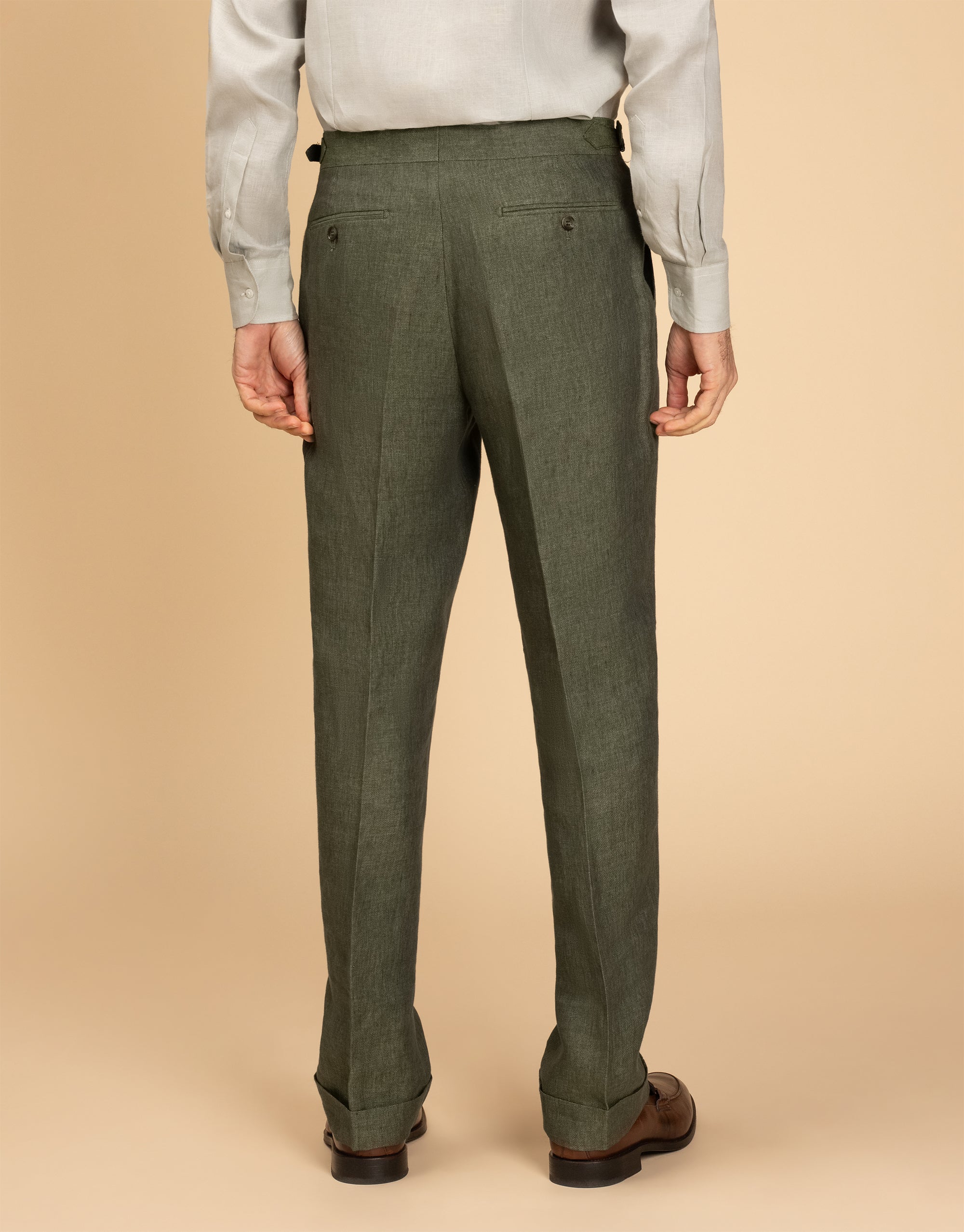 Evans Olive Green Linen Trouser