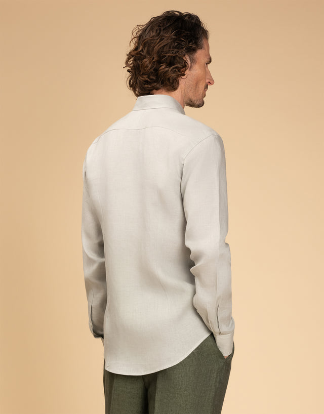 Ohope Pale Green Irish Linen Shirt