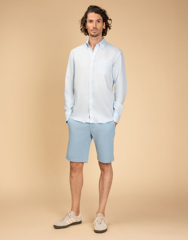 Ohope Light Blue Irish Linen Shirt