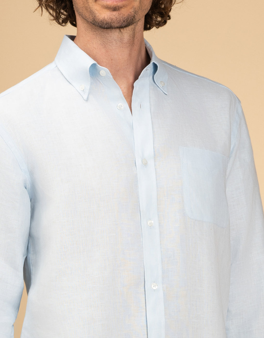 Ohope Light Blue Irish Linen Shirt