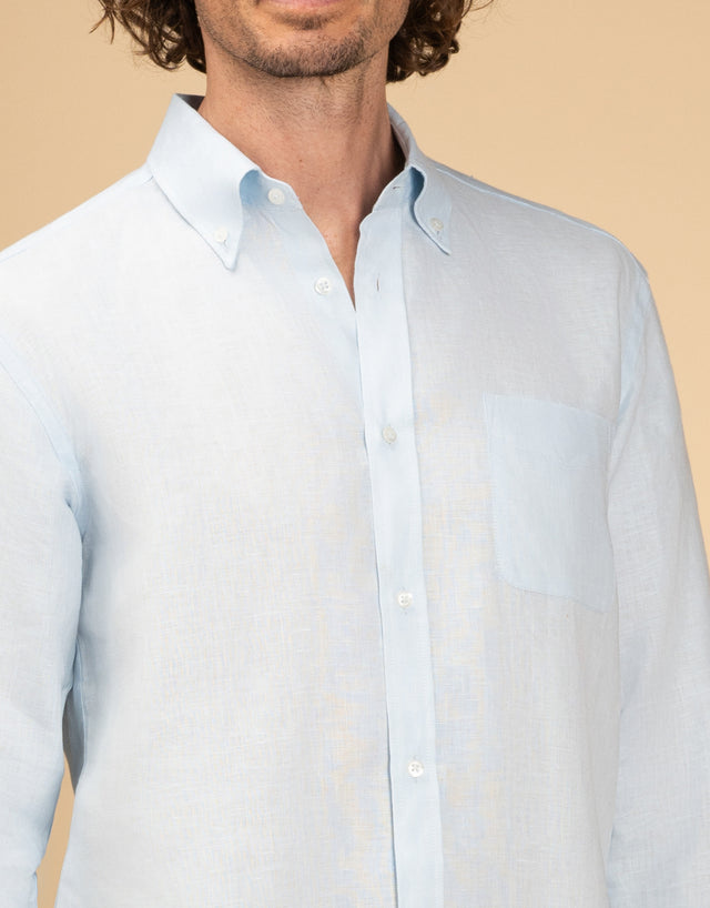 Ohope Light Blue Irish Linen Shirt