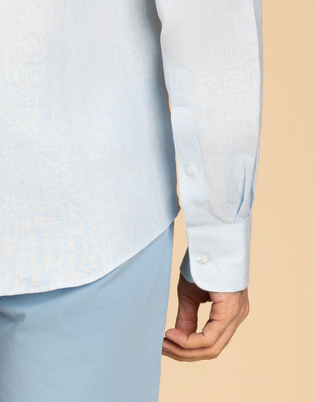 Ohope Light Blue Irish Linen Shirt