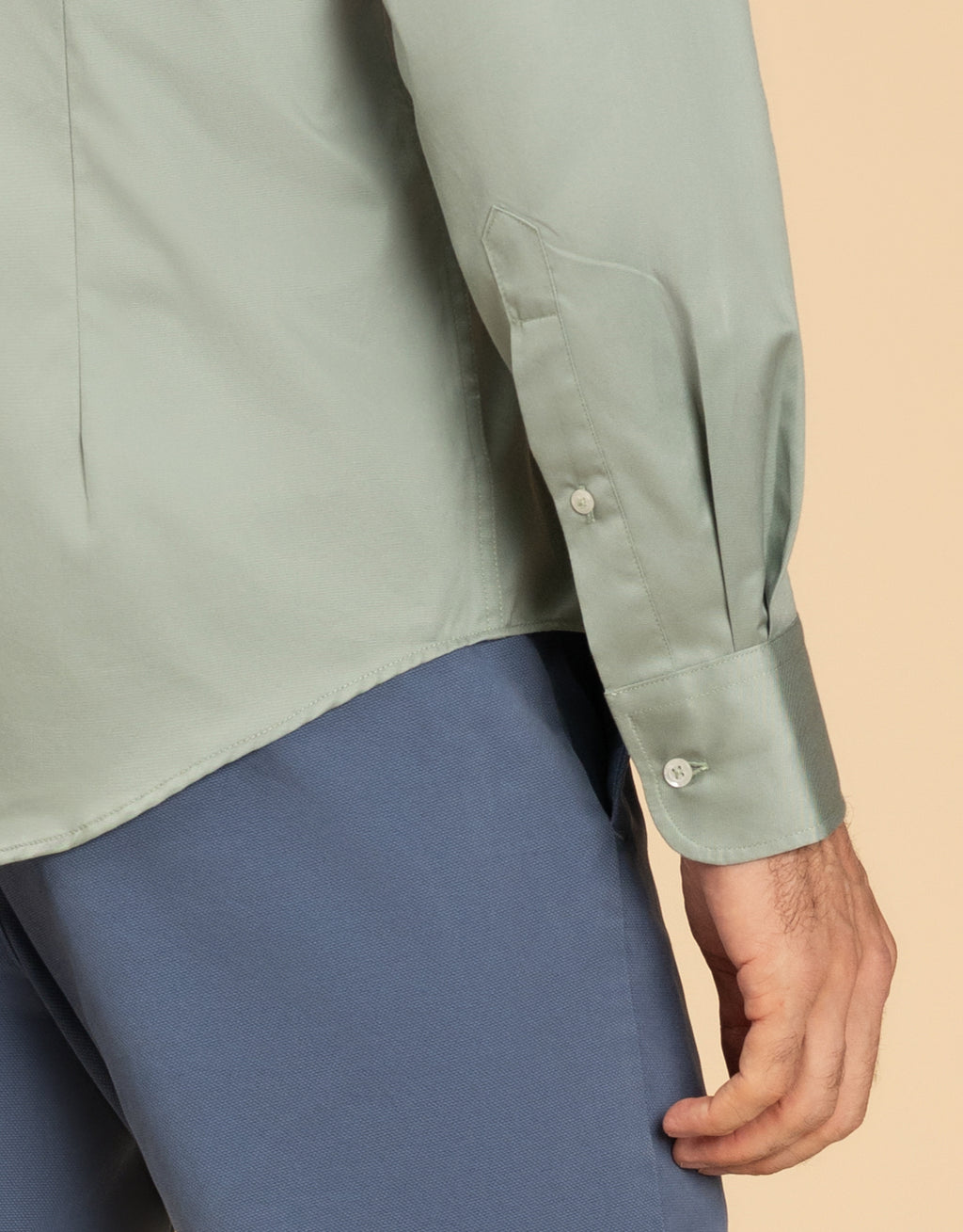 Ohope Sage Green Twill Shirt