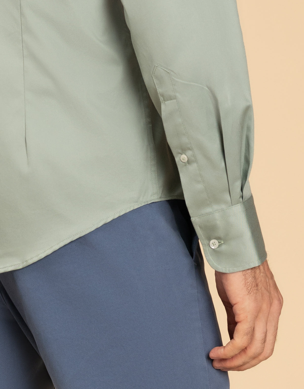 Ohope Sage Green Twill Shirt