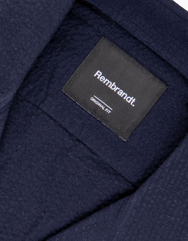 Hahei Navy Short Sleeve Shirt