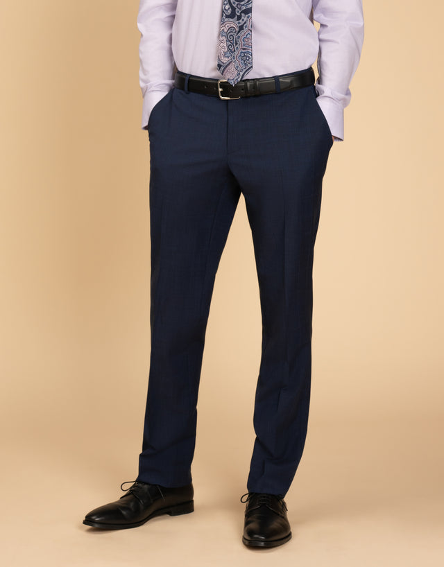 Cooper Navy Shadowcheck Two Trouser Suit