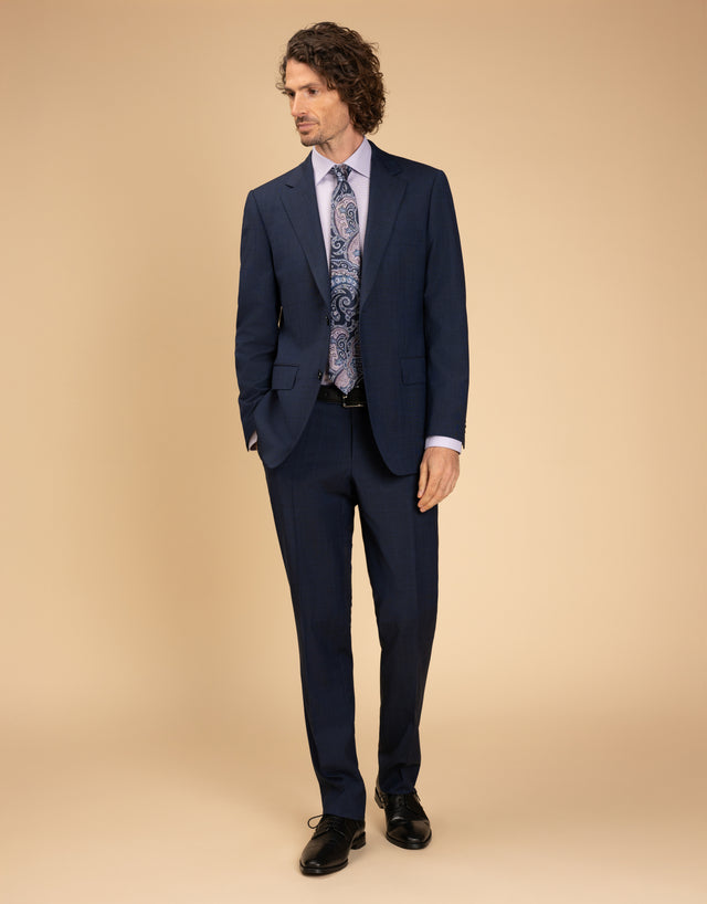 Cooper Navy Shadowcheck Two Trouser Suit