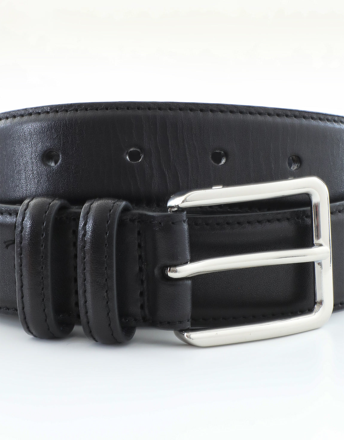 Leeds Black Leather Belt