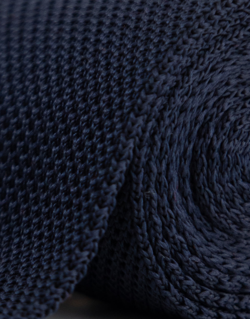 Navy Knitted Silk Tie