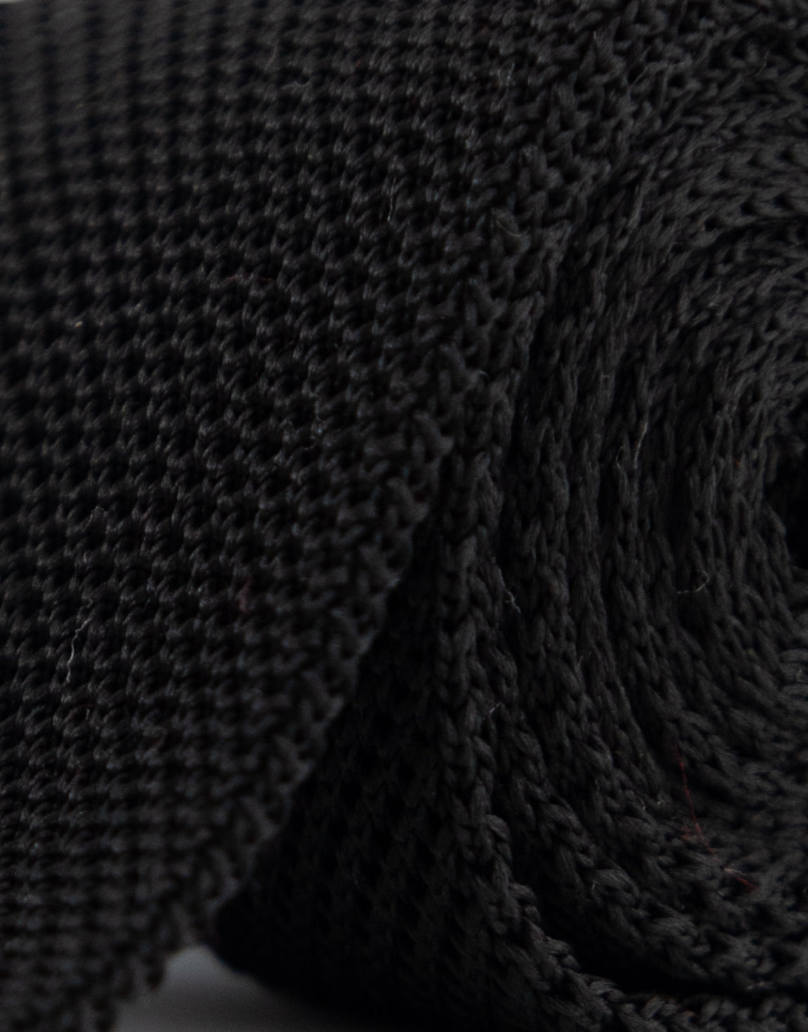 Black Knitted Silk Tie