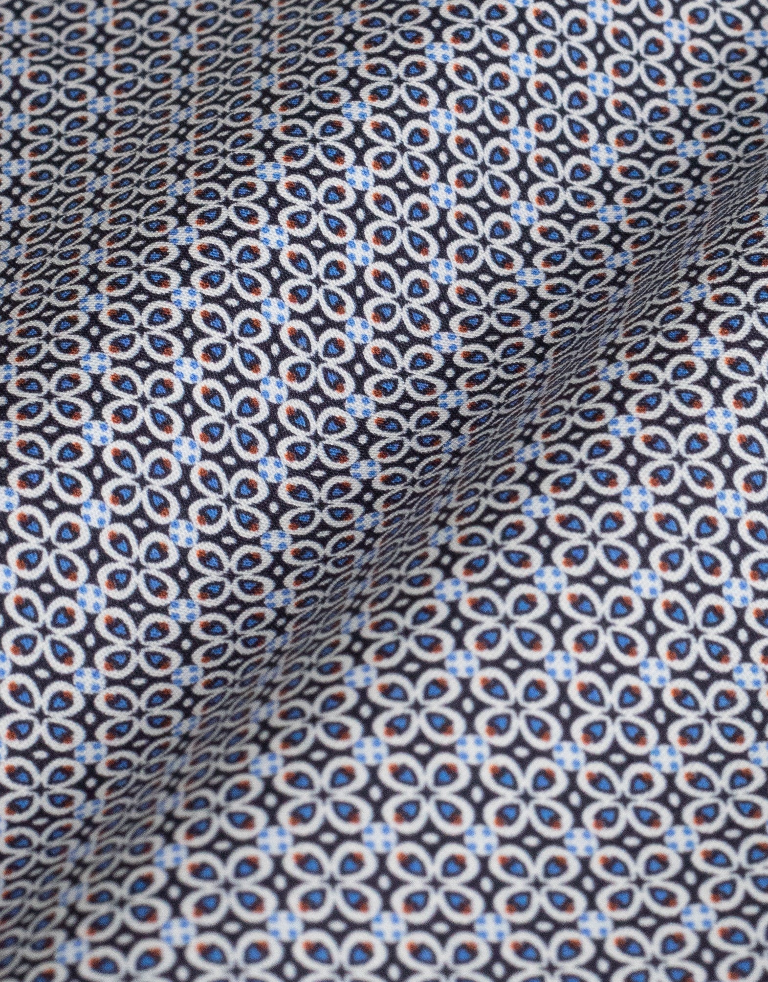 London Blue & Maroon Micro-design Print Shirt