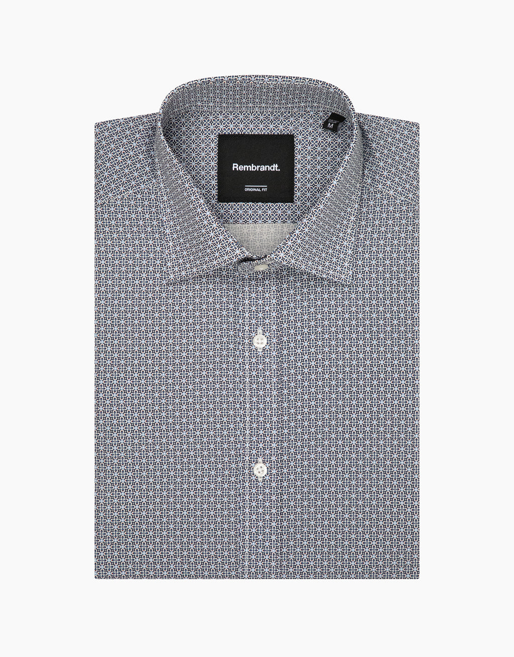 London Blue & Maroon Micro-design Print Shirt