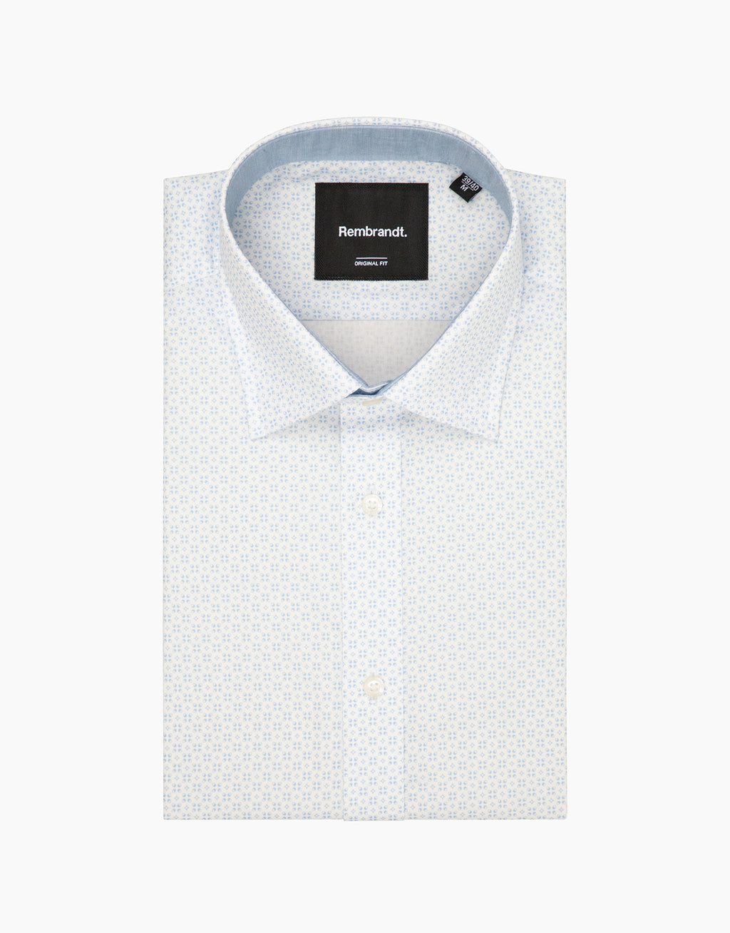 Barbican Light Blue & White Micro-design Shirt