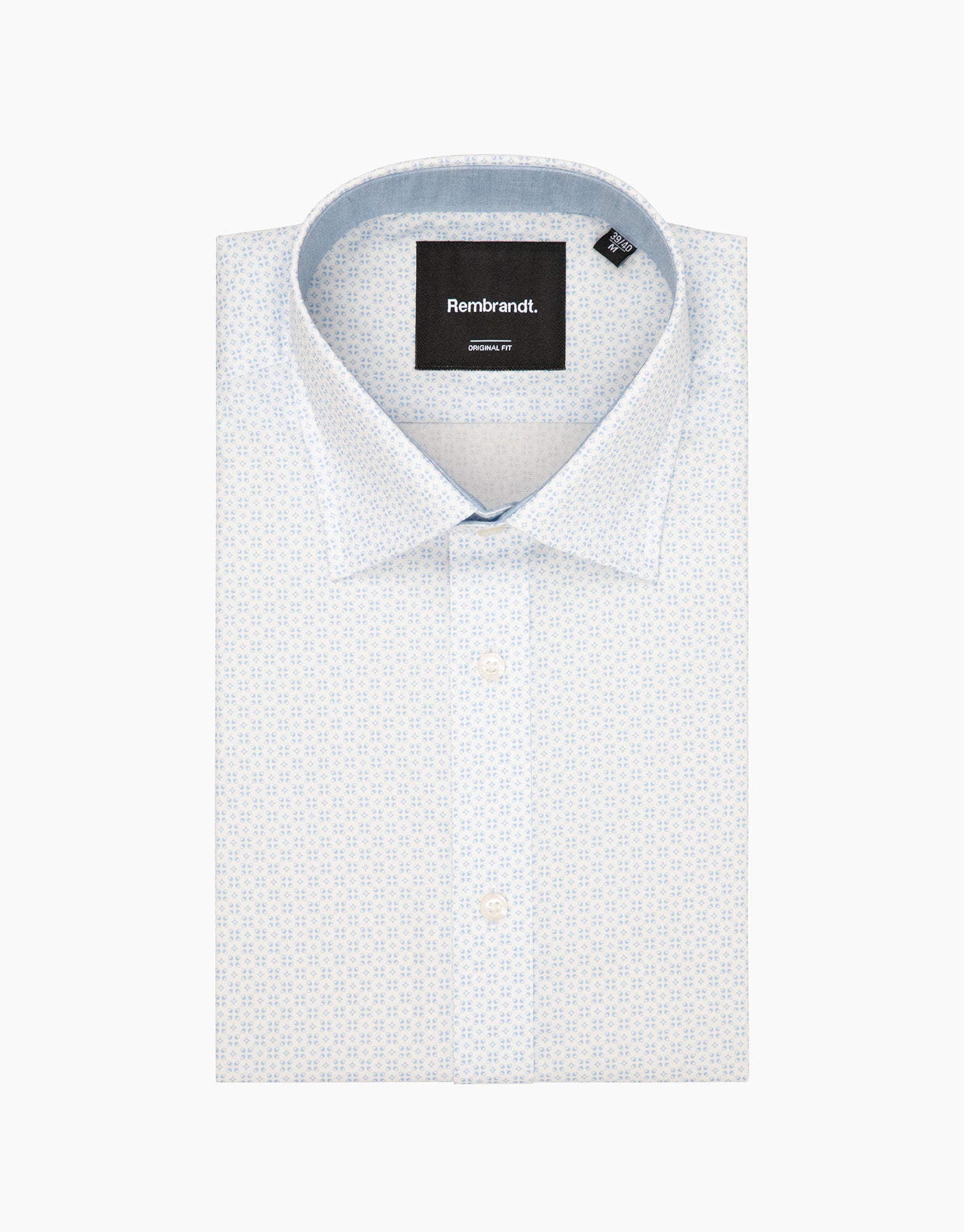 Barbican Light Blue & White Micro-design Shirt