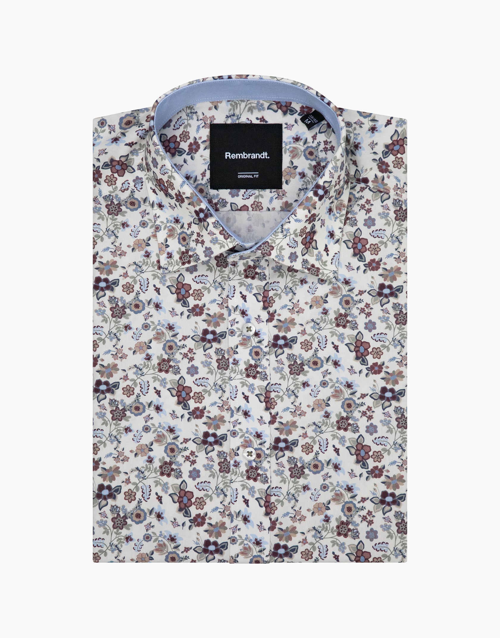 Barbican White Garden Floral Print Shirt