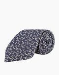 Navy & White Dragonfly Silk Tie