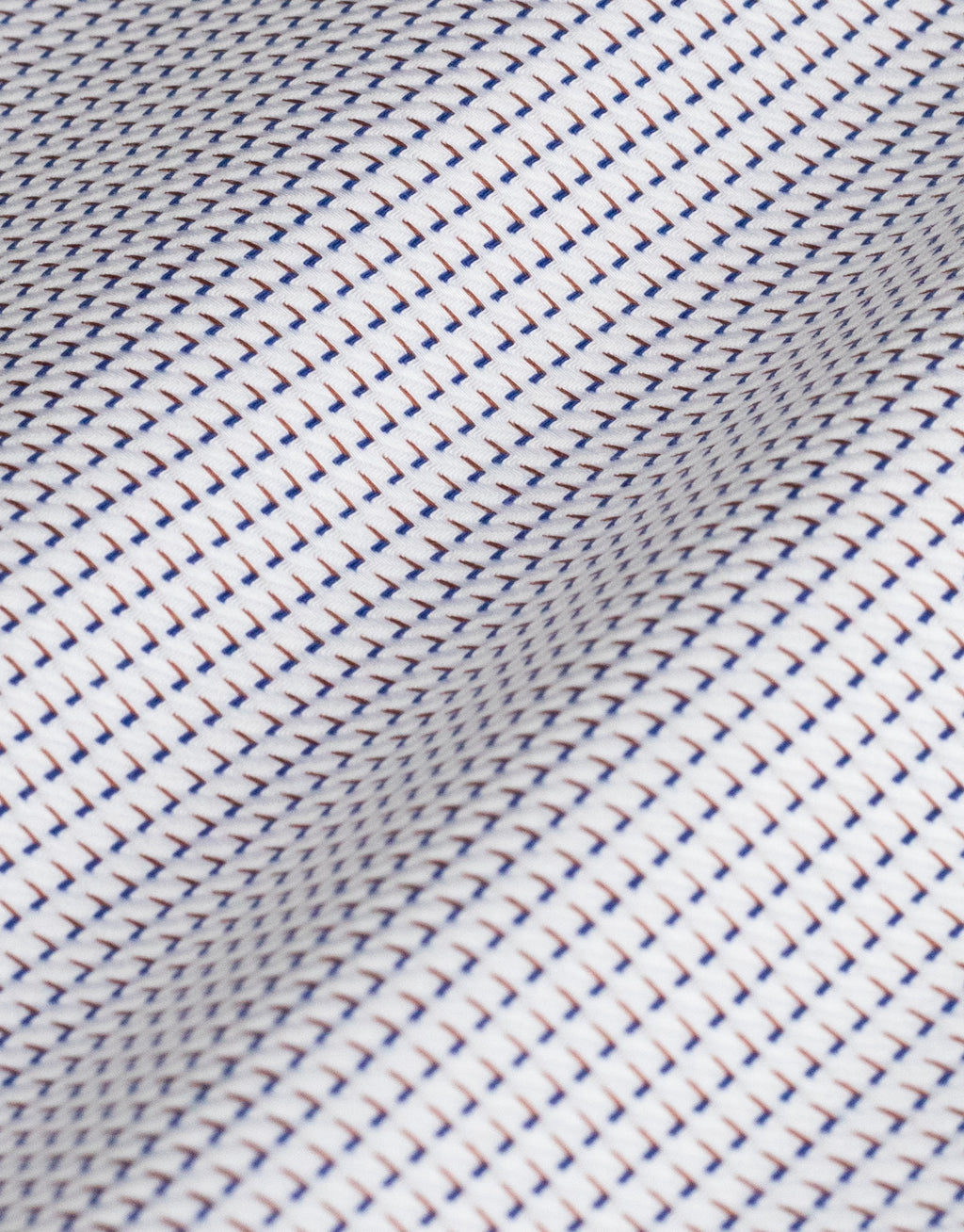 Sinatra White Blue & Brown Micro-design Shirt