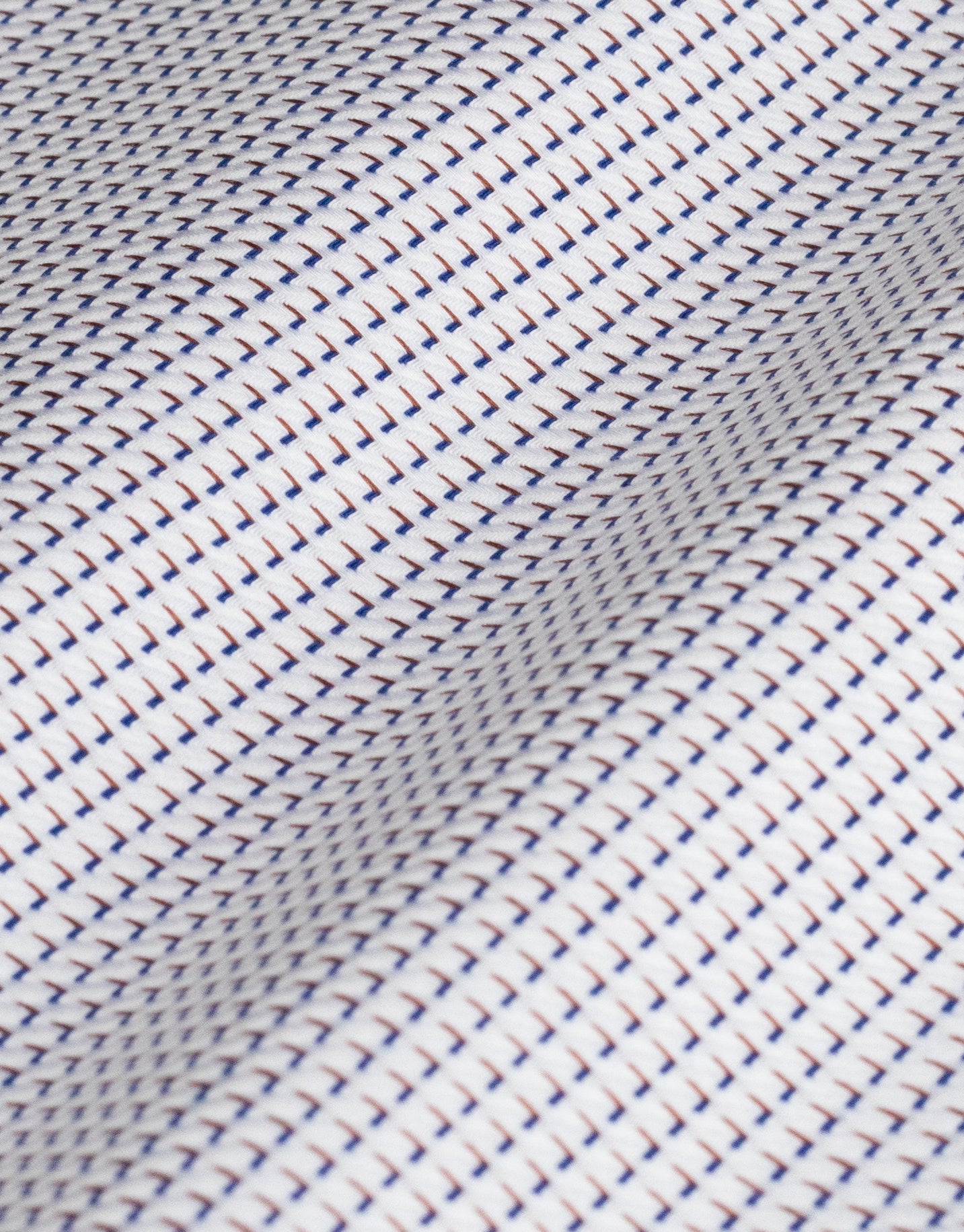 Sinatra White Blue & Brown Micro-design Shirt