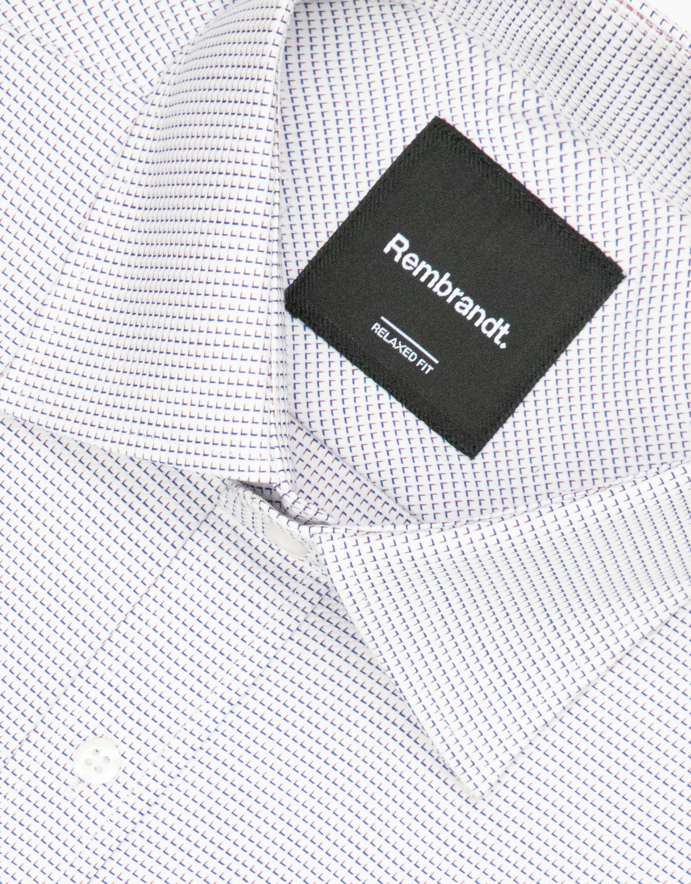 Sinatra White Blue & Brown Micro-design Shirt