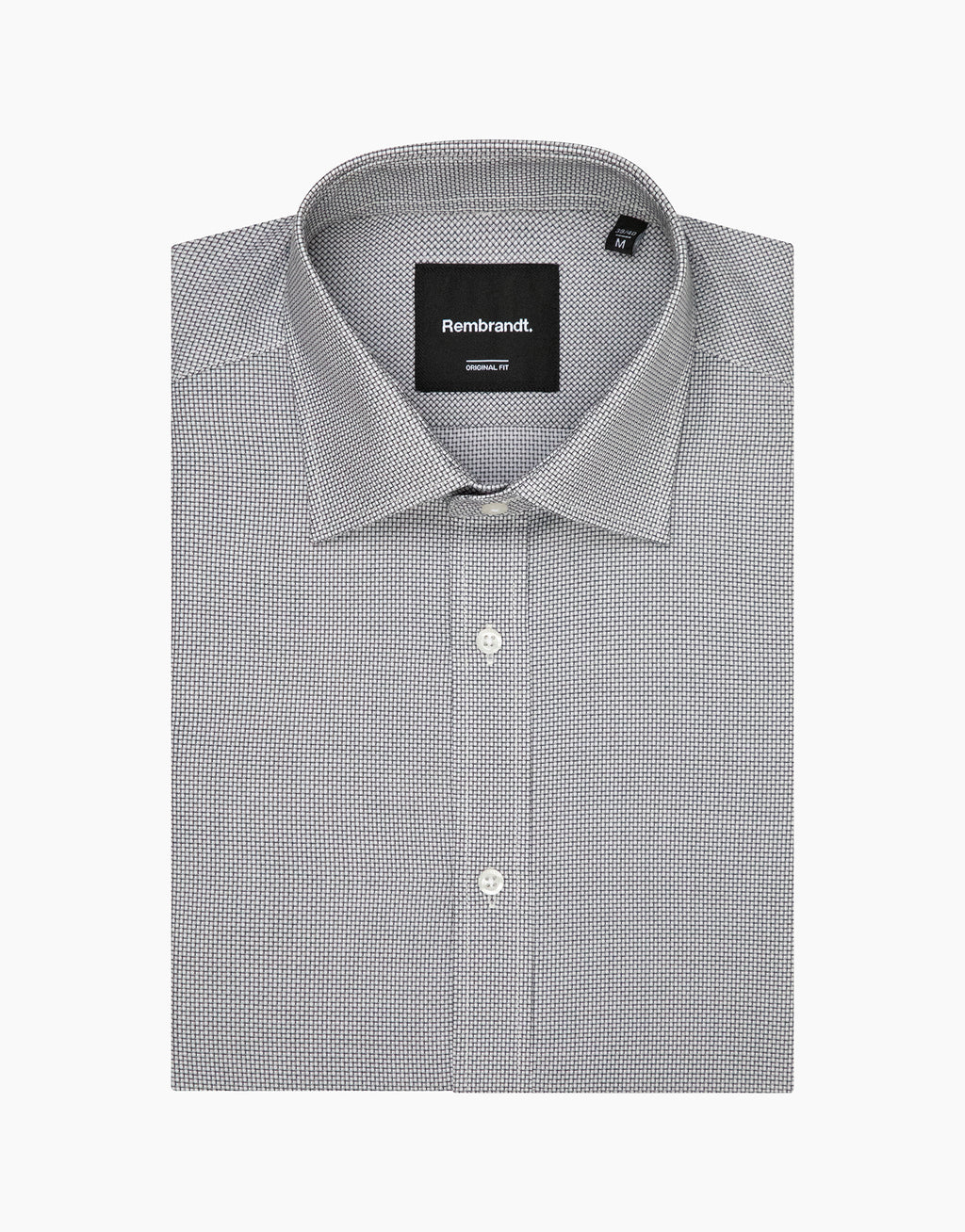 London Grey & Navy Textured Shirt