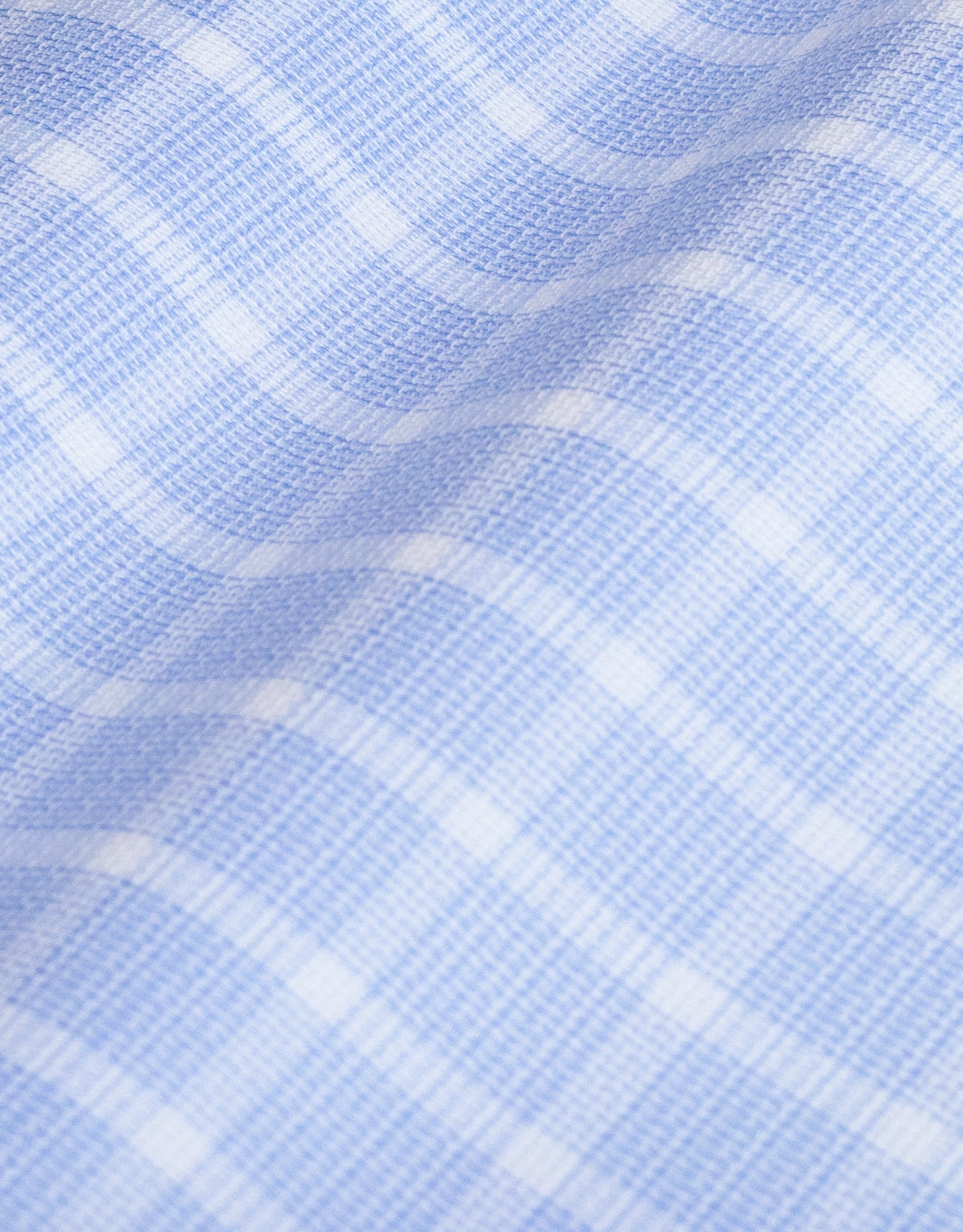 London Blue & White Textured Check Shirt