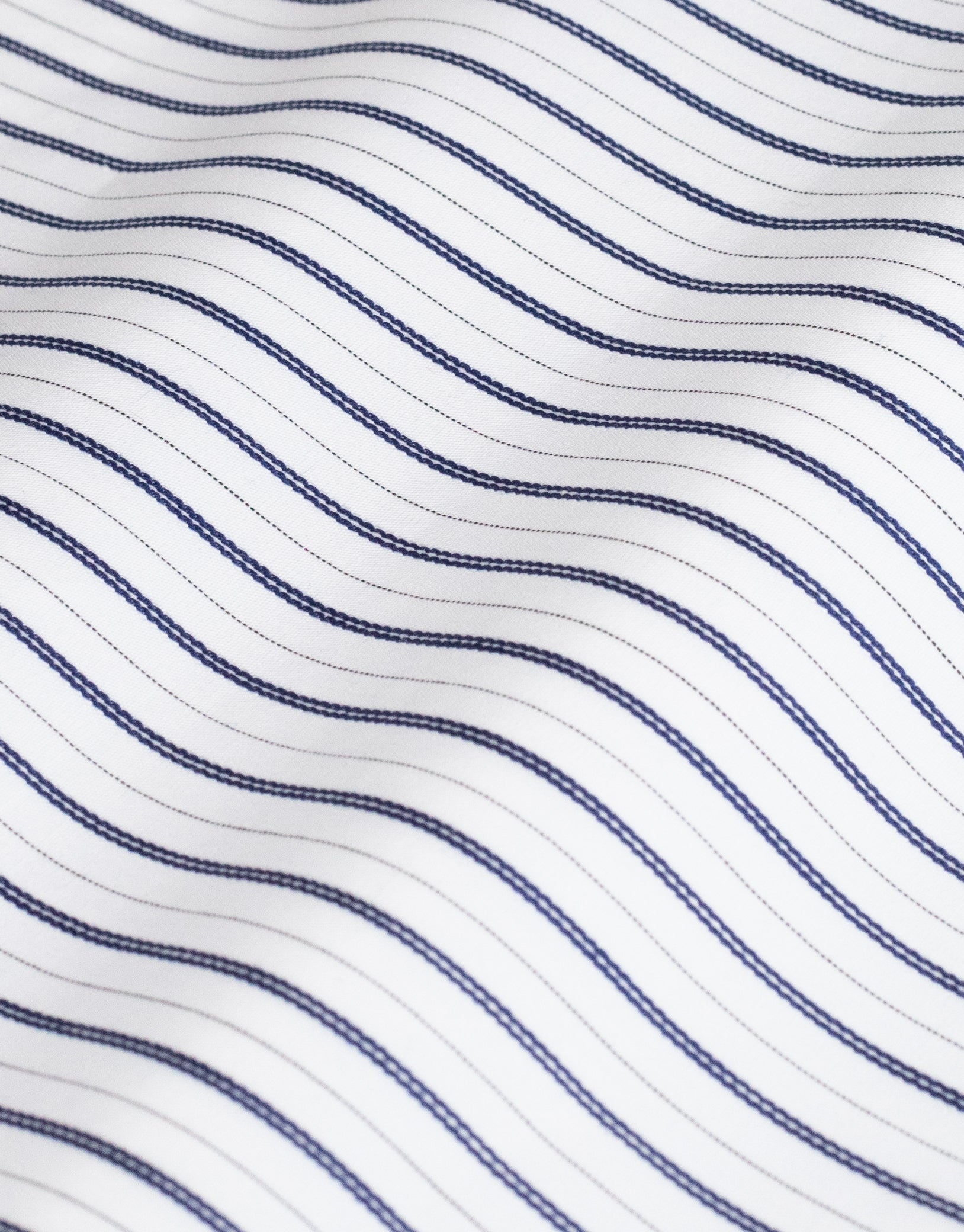 London White & Navy Stripe Shirt