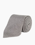 Taupe Grey Textured Print Silk Tie