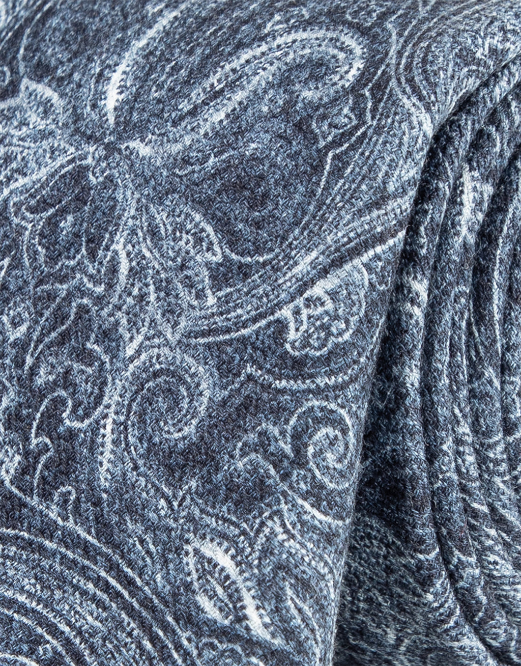 Blue Paisley Print Silk Tie