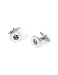 White & Black Mosaic Design Cufflink