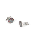 Navy & Purple Mosaic Design Cufflink