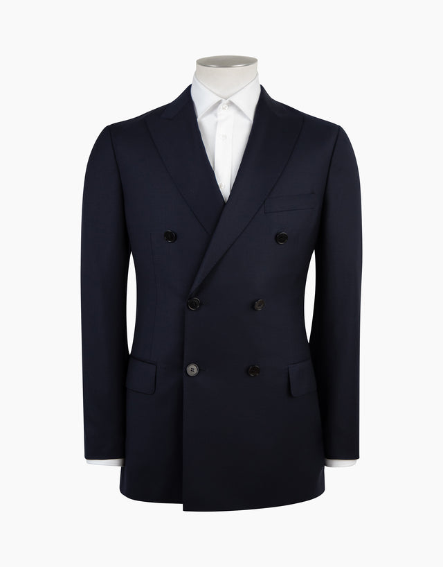 Doppio Navy Twill Suit Jacket