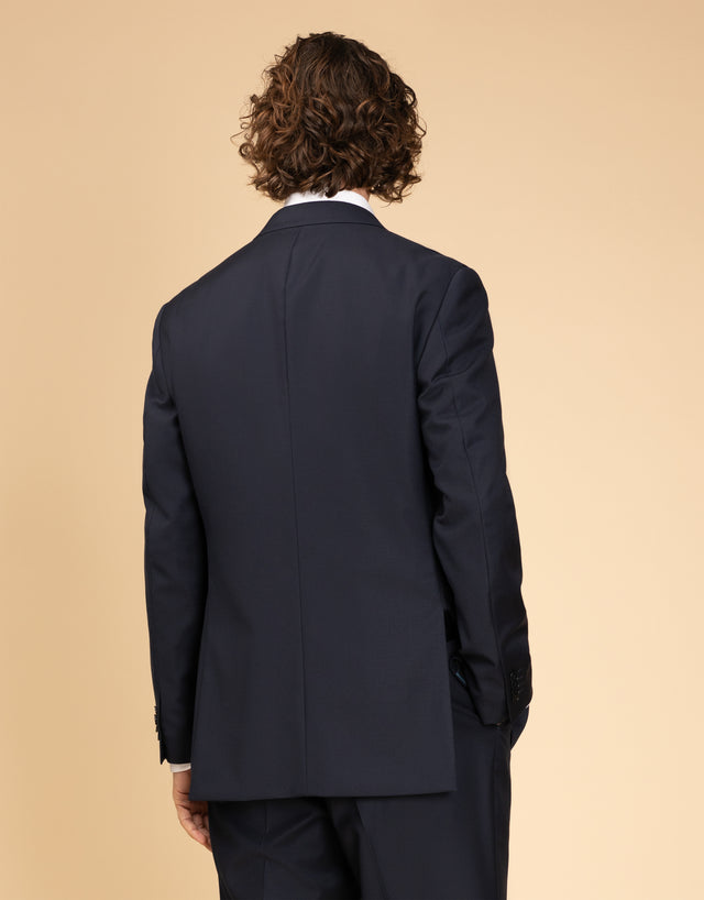 Doppio Navy Twill Suit Jacket