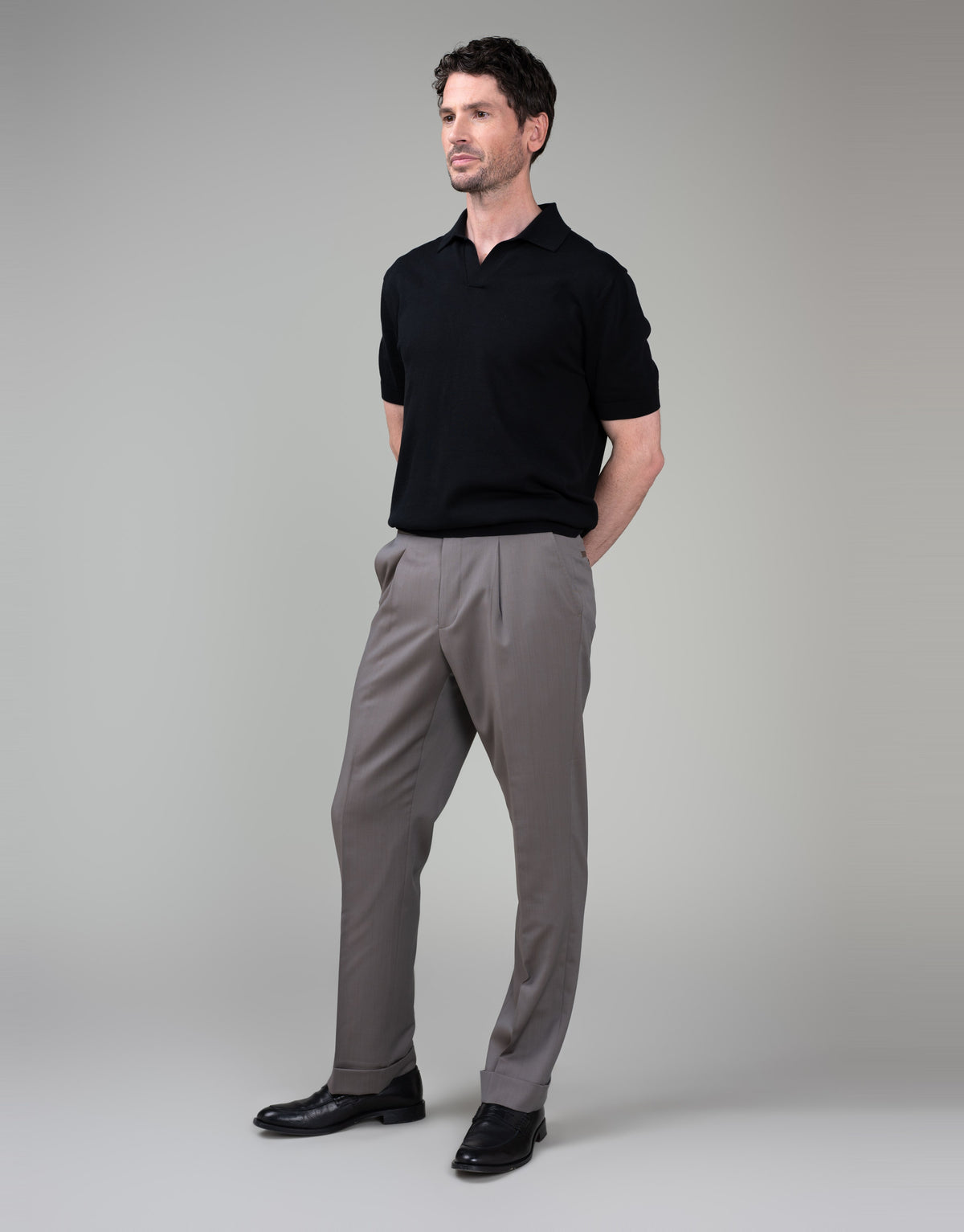 Evans Brown Solaro Trouser - full length