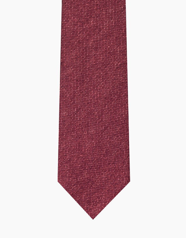 Brick Red Twill Italian Silk Tie