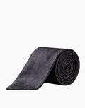 Black Floral Diamond Italian Silk Tie