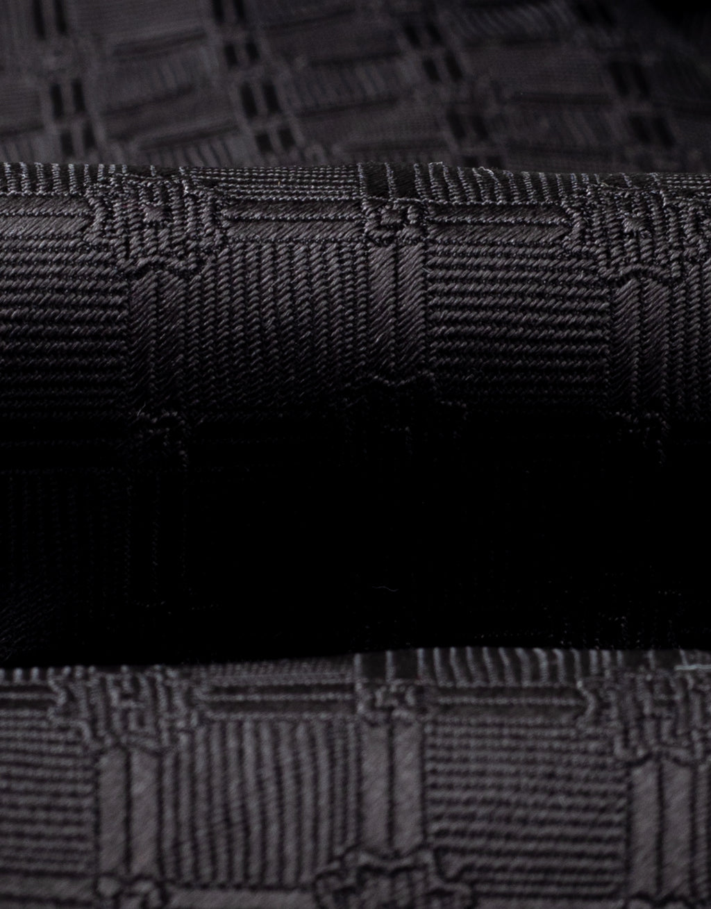 Black Floral Diamond Italian Silk Tie