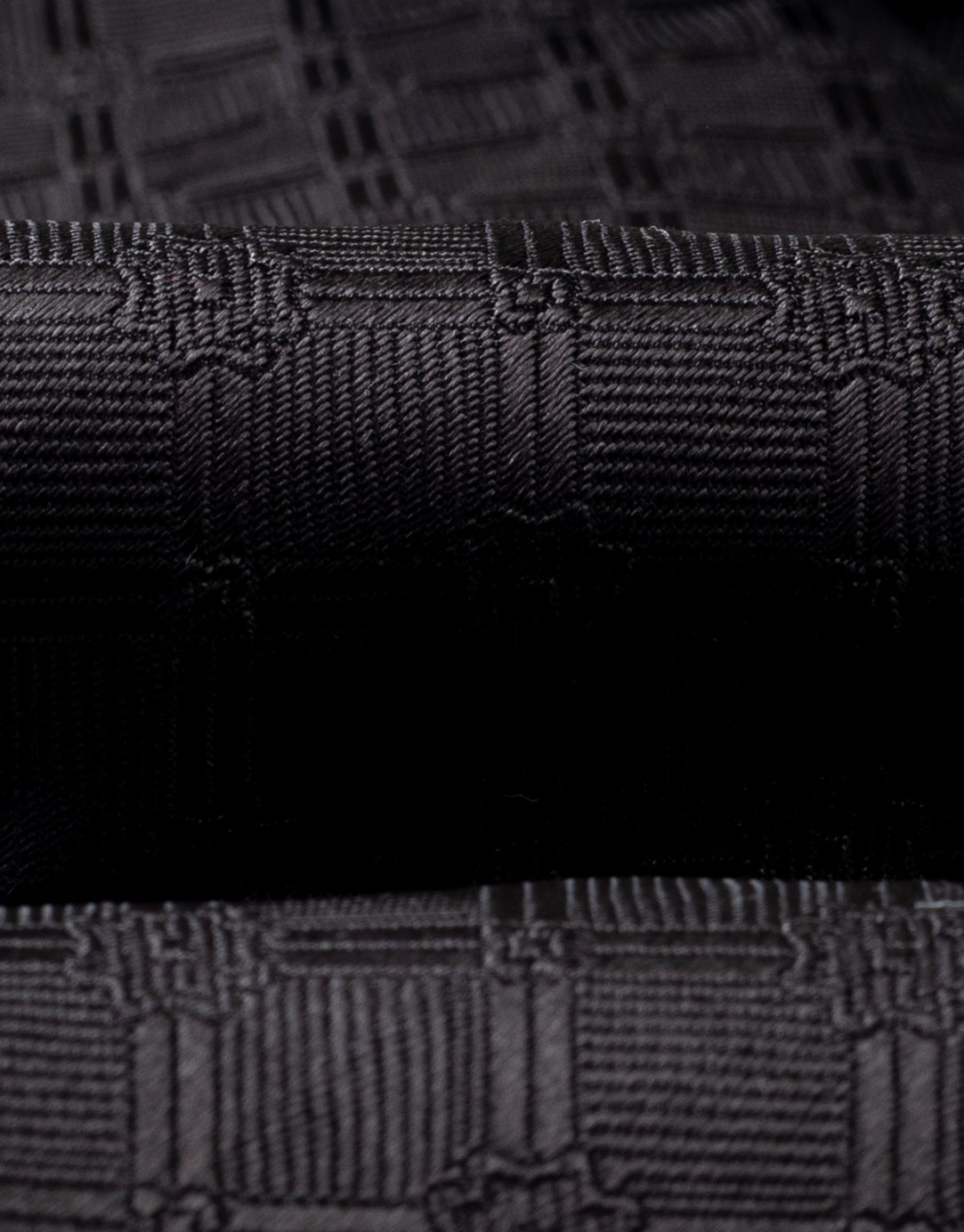 Black Floral Diamond Italian Silk Tie