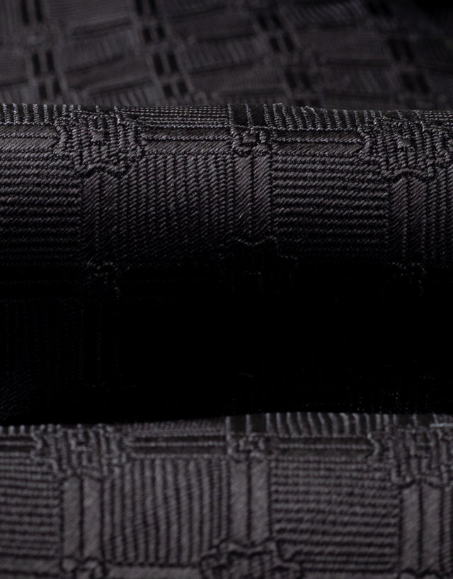 Black Floral Diamond Italian Silk Tie