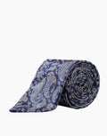 Navy & Gold Paisley Italian Silk Tie