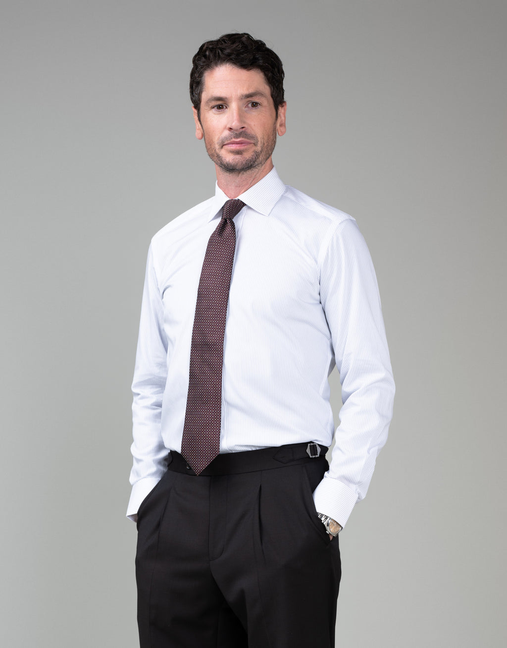 London Light grey stripe Shirt - front