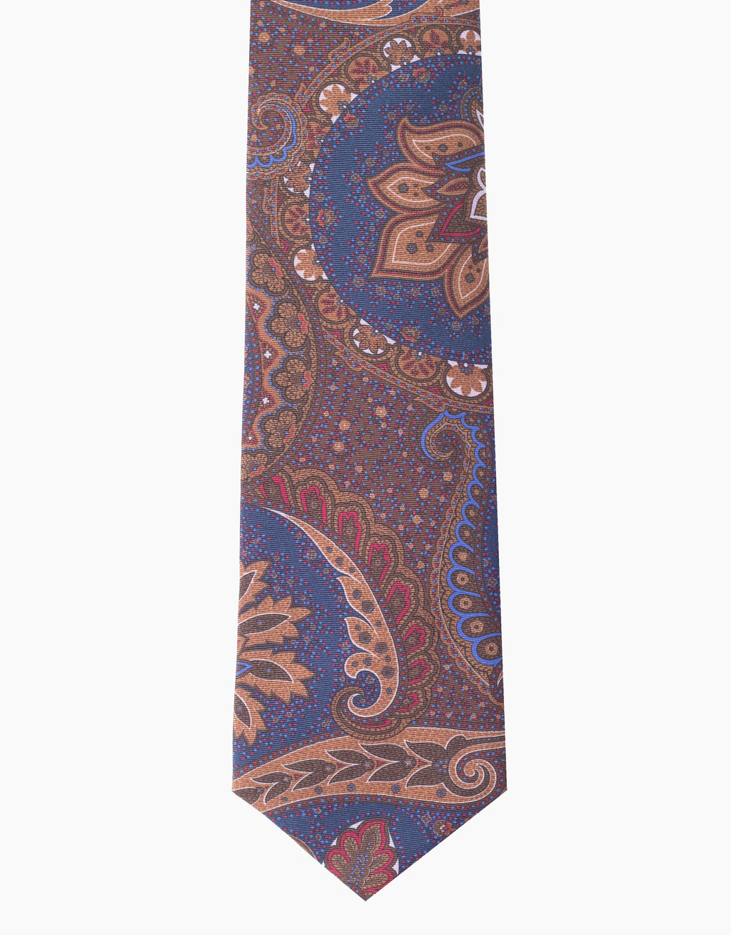 Rust Brown Large Paisley Italian Silk Tie