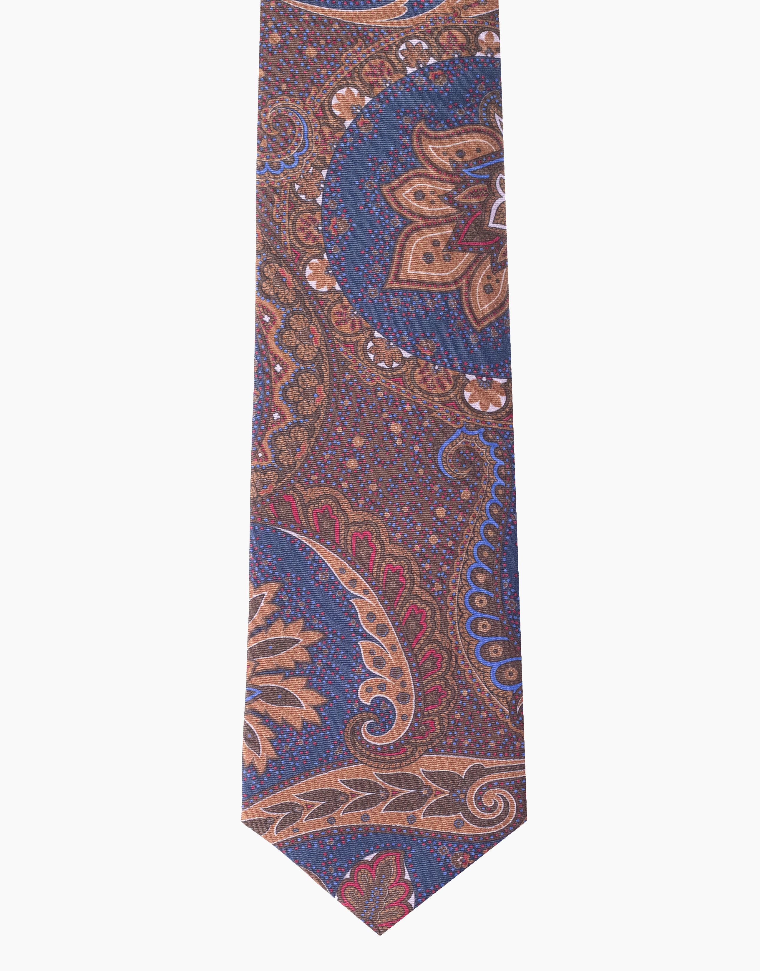 Rust Brown Large Paisley Italian Silk Tie