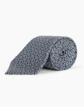 Navy & White Chain Italian Silk Tie