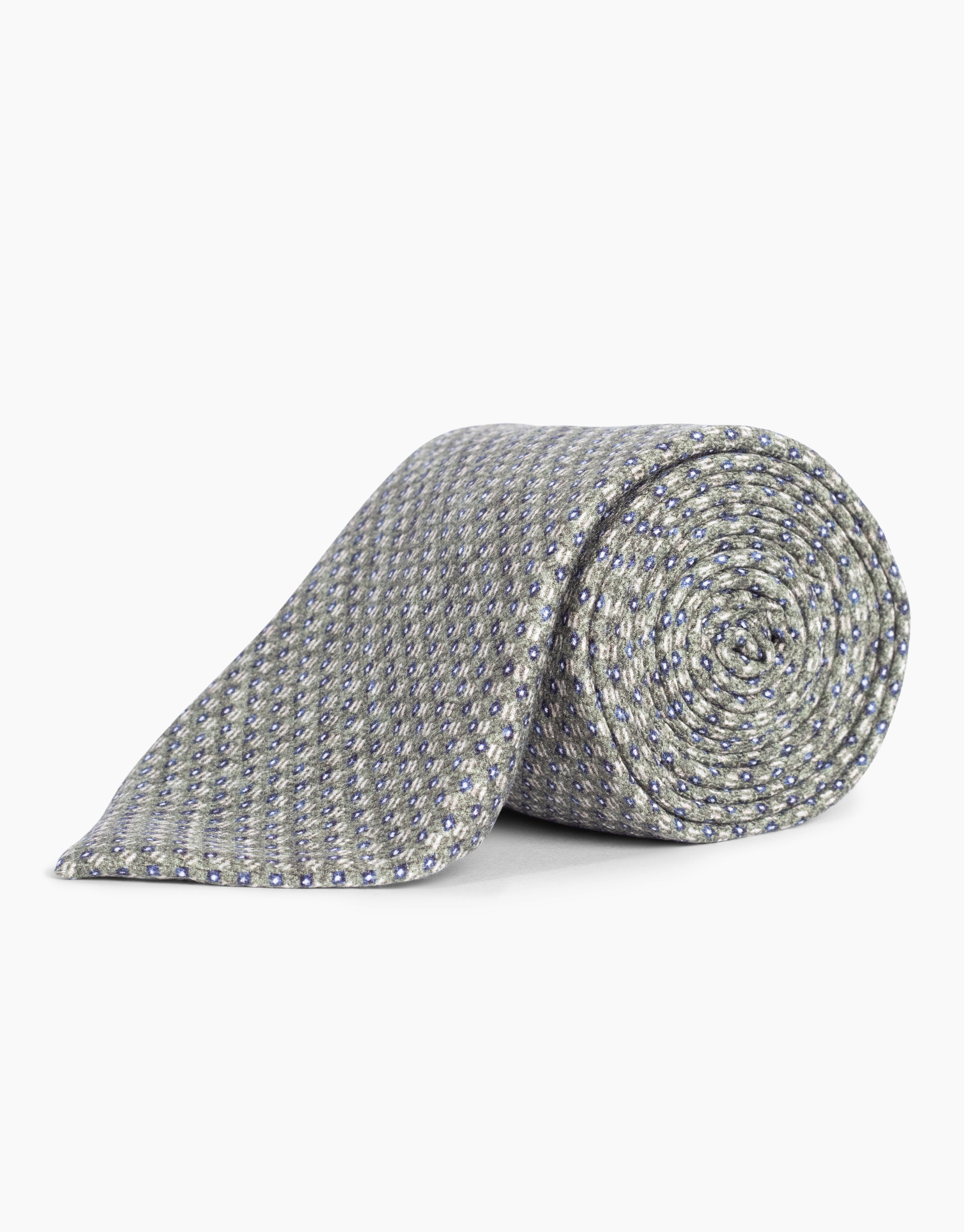 Sage Green Dot Italian Silk Tie