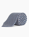 Blue & Cream Tile Italian Silk Tie