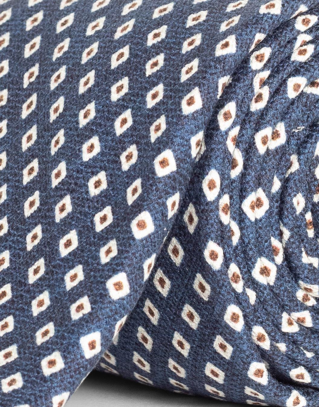 Blue & Cream Tile Italian Silk Tie