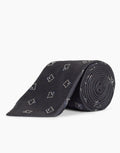 Navy Scattered Diamond Italian Silk Tie